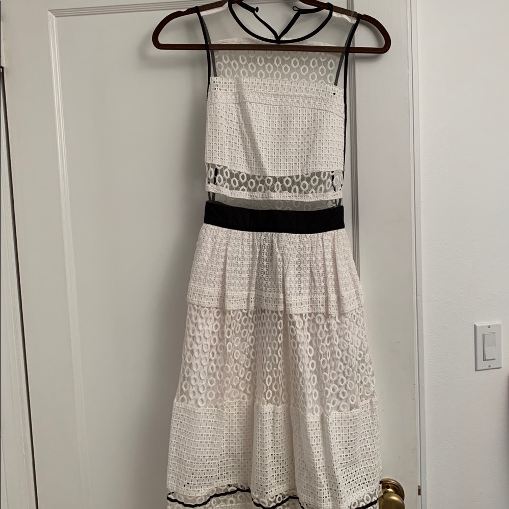 Kendall & Kylie White broderie midi dress